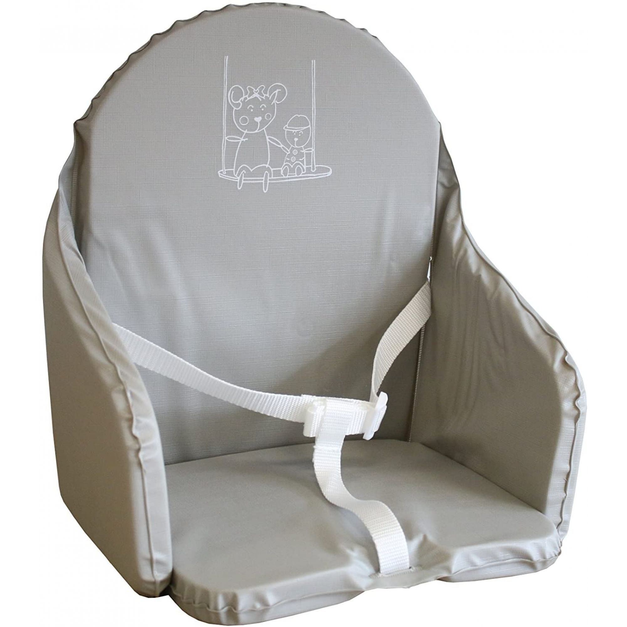 Looping Coussin De Chaise Haute Gris Perle Made In Bebe