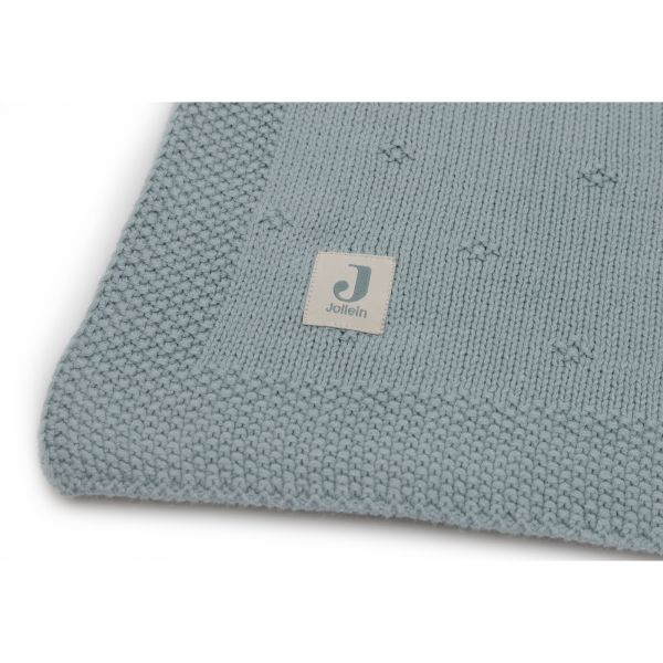 Couverture berceau 75x100 cm Cosy Knit Sea Green