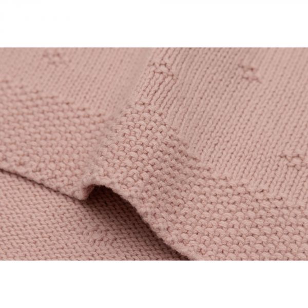 Couverture berceau 75x100 cm Cosy Knit Wild Rose