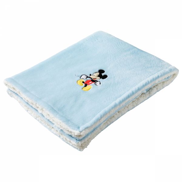 Babycalin Couverture Bi Matiere 75 X 100 Cm Mickey Made In Bebe