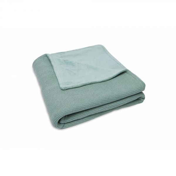 Couverture bébé 100x150 cm Basic Knit Forest Green et Fleece