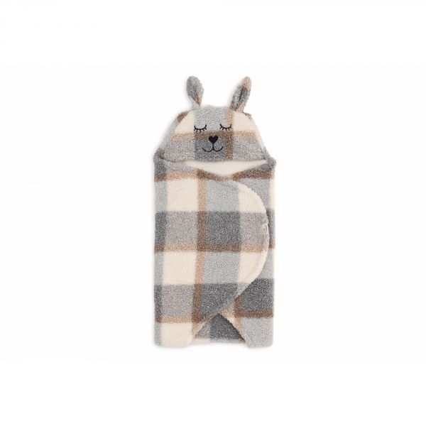 Couverture portefeuille câline Bunny Check bouclette