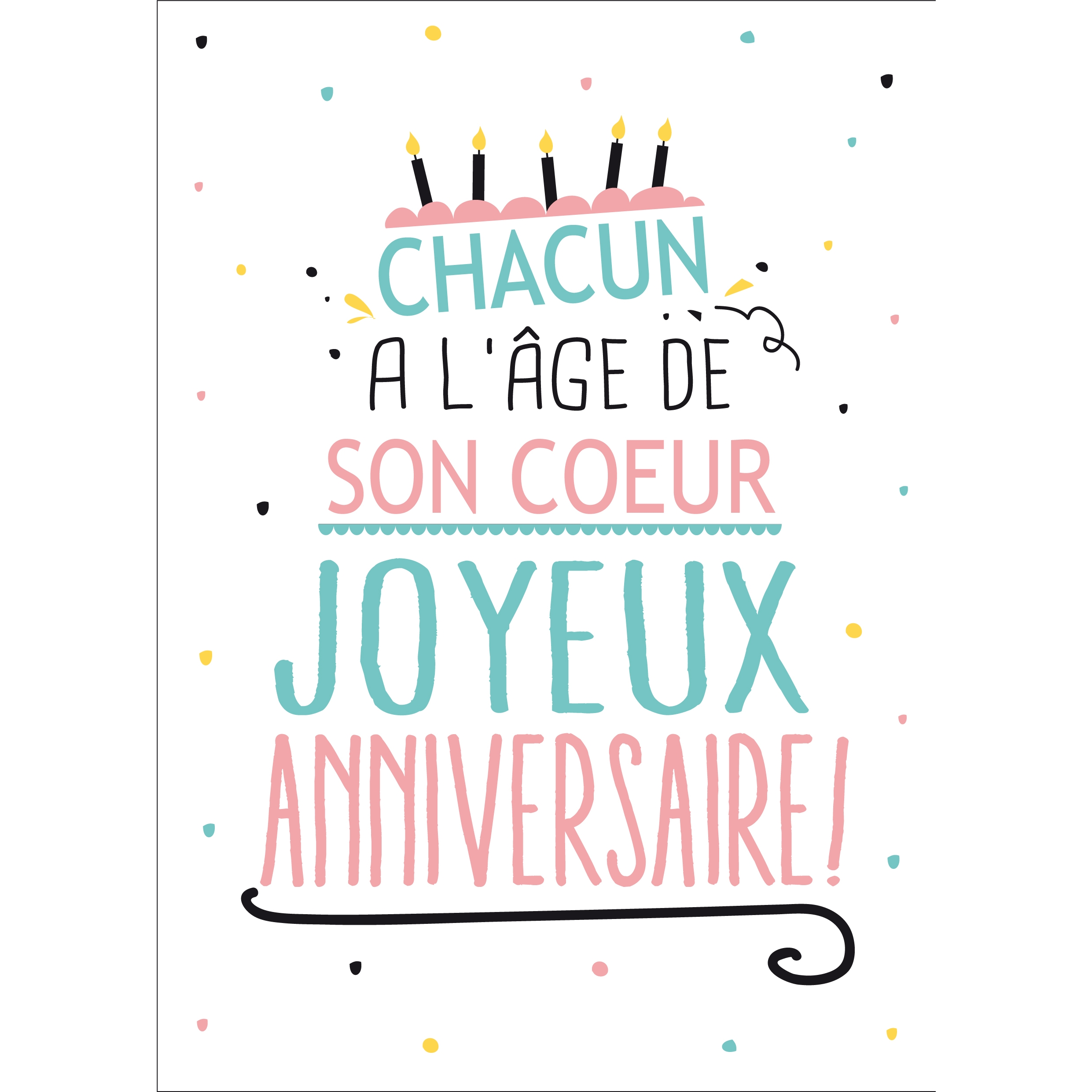 Kiub Carte Postale Typo Anniversaire Made In Bebe