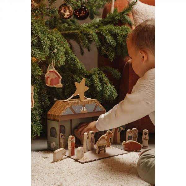 Crèche de Noël en bois