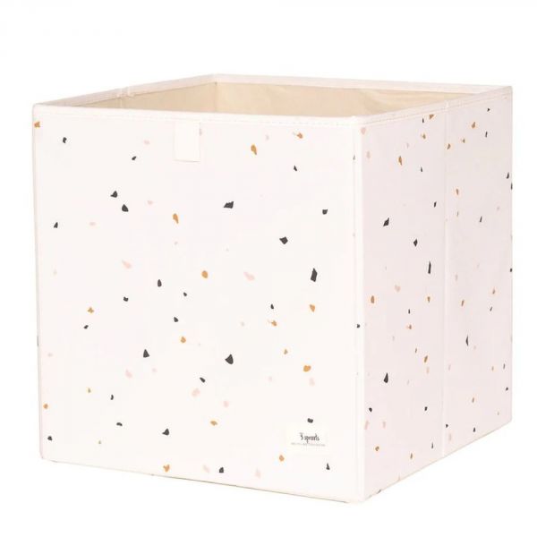 Cube de rangement Terrazzo crème 33 x 33 cm