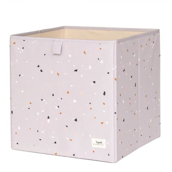 Cube de rangement Terrazzo gris clair 33 x 33 cm