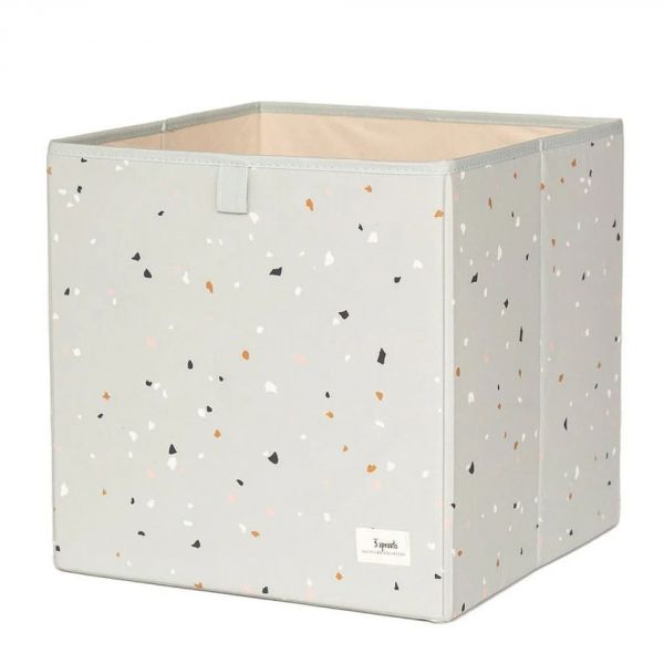 Cube de rangement Terrazzo vert 33 x 33 cm