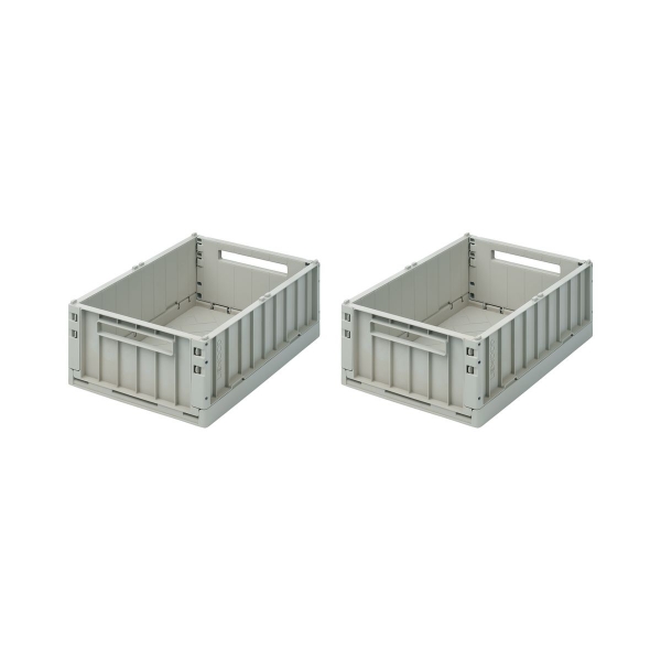 Lot de 2 boîtes de rangement Weston taille M Dove Blue