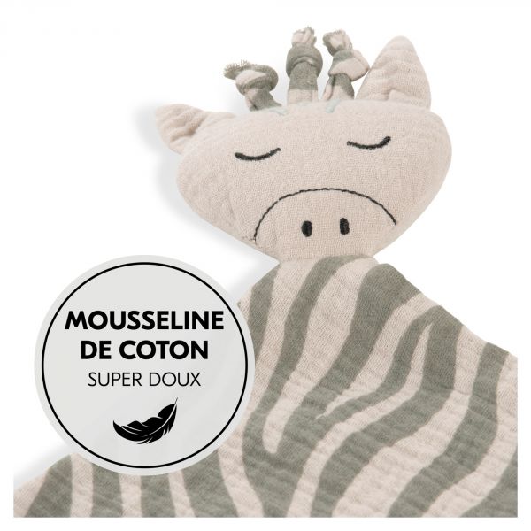 Doudou Cuddle N Play Zebra Sage