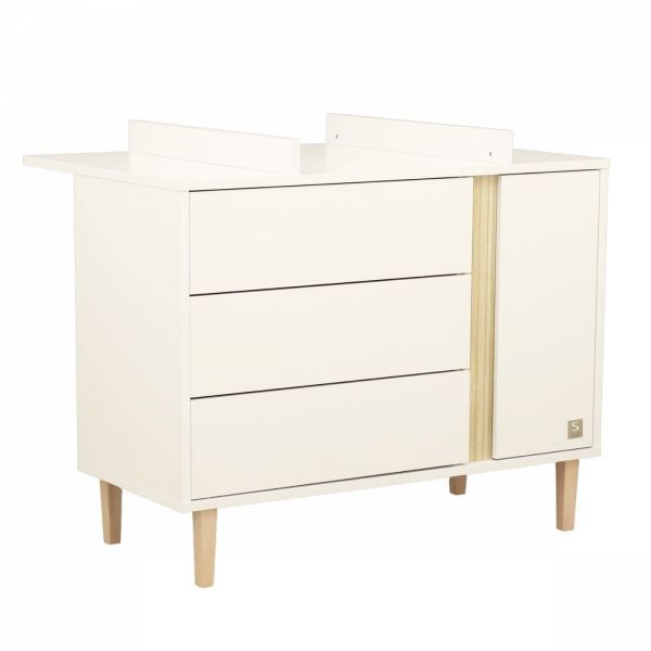 Plan à langer dessus intégrale pour commode Paloma (3 tiroirs 1 porte réf EW161)