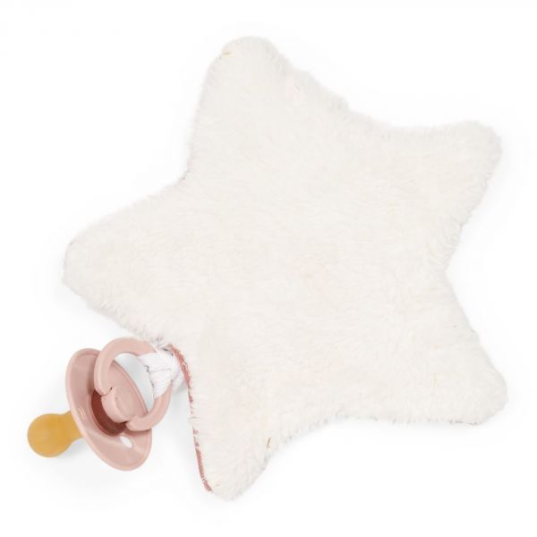 Doudou attache-sucette - Pure Pink Blush