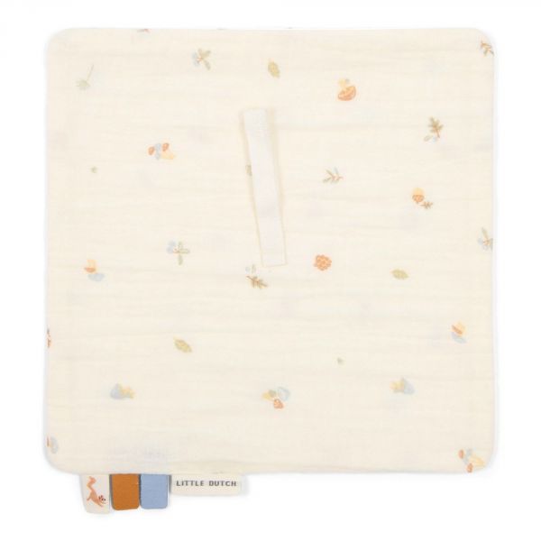 Doudou attache-tétine en gaze de coton - Forest Treasures