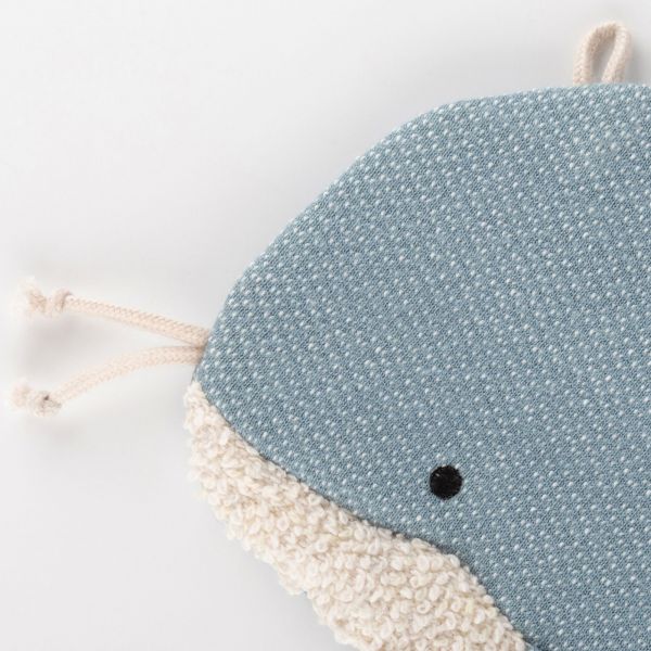 Doudou en mousseline tissu craquant baleine - Tiny Tissues