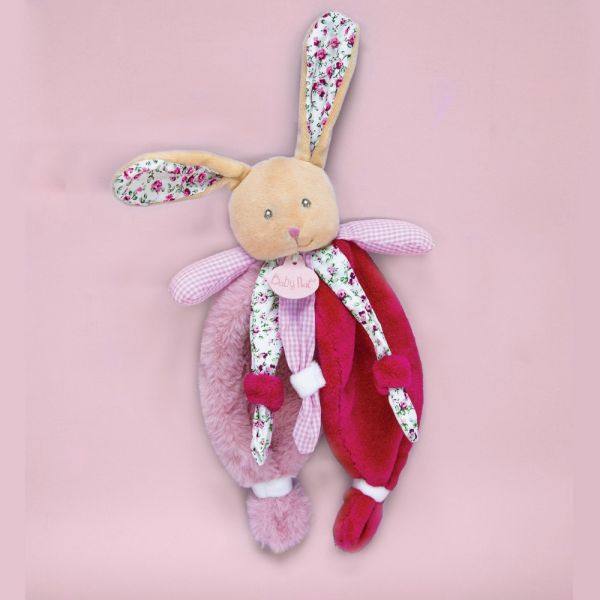 Doudou lapin POUPI rose