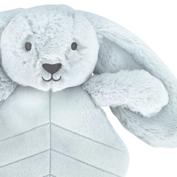 Doudou plat lapin 30 cm - Bleu ciel