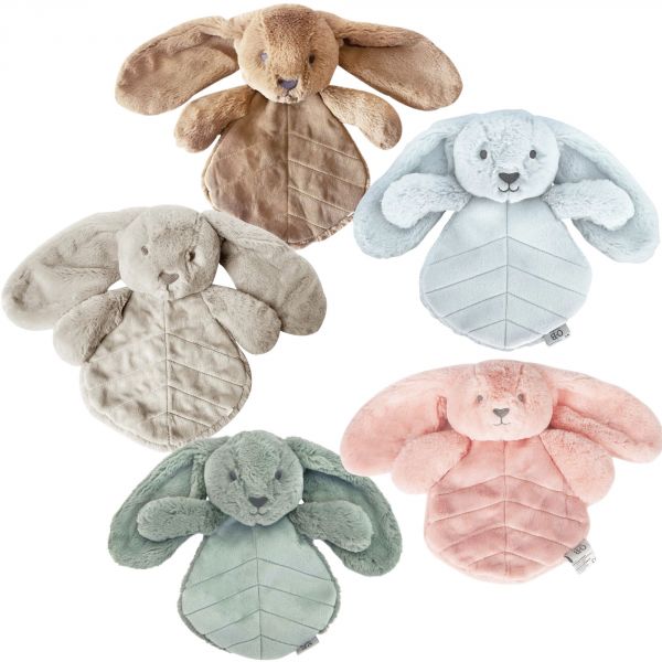 Doudou plat lapin 30 cm - Bleu ciel