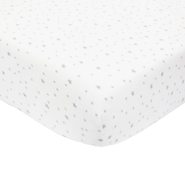 Drap housse 70*140 - Etoiles blanc