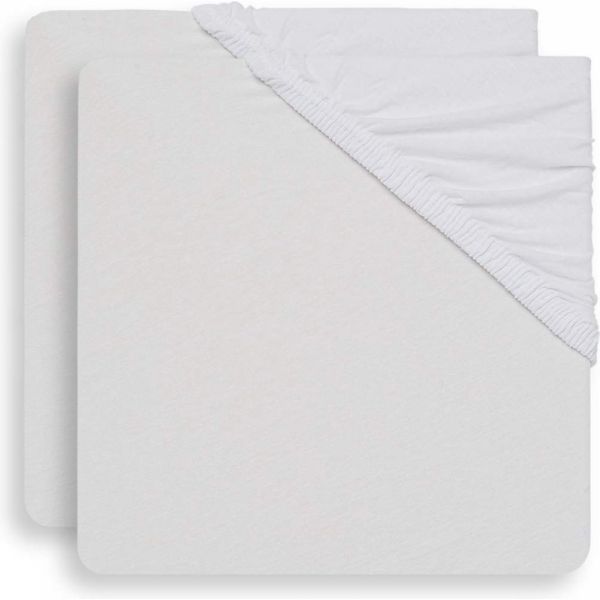 Lot de 2 draps housses molleton 40 x 80/90 cm white