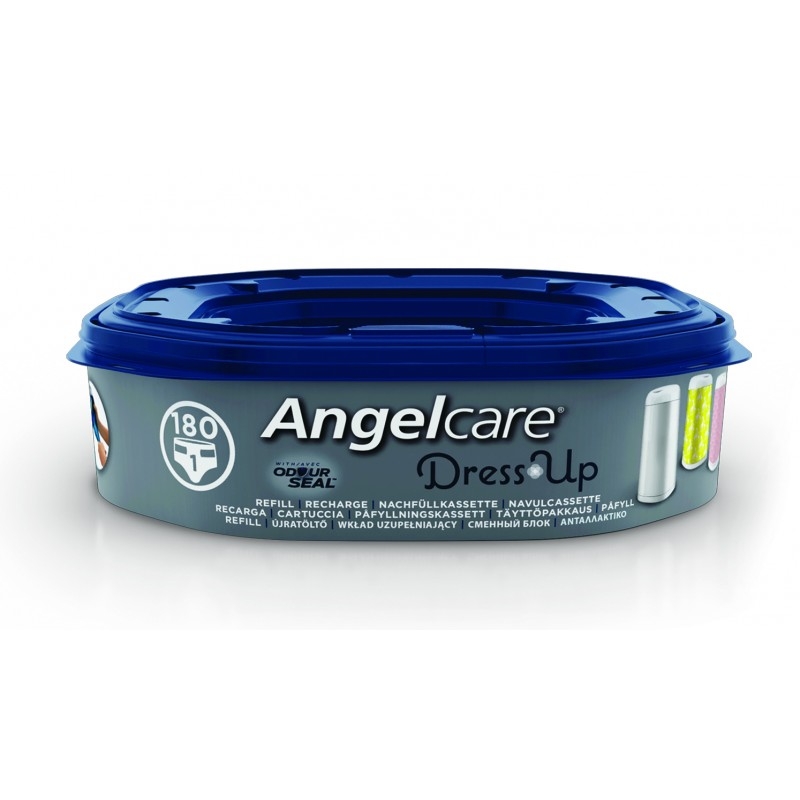 Angelcare Poubelle à Couches + 3 Recharges Anti Odeurs/Grande Capacité  Antibactérien Usage Simple Dress Up, Blanc : : Bébé et  Puériculture