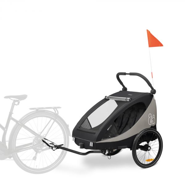 Remorque de vélo Dryk Duo Plus Black