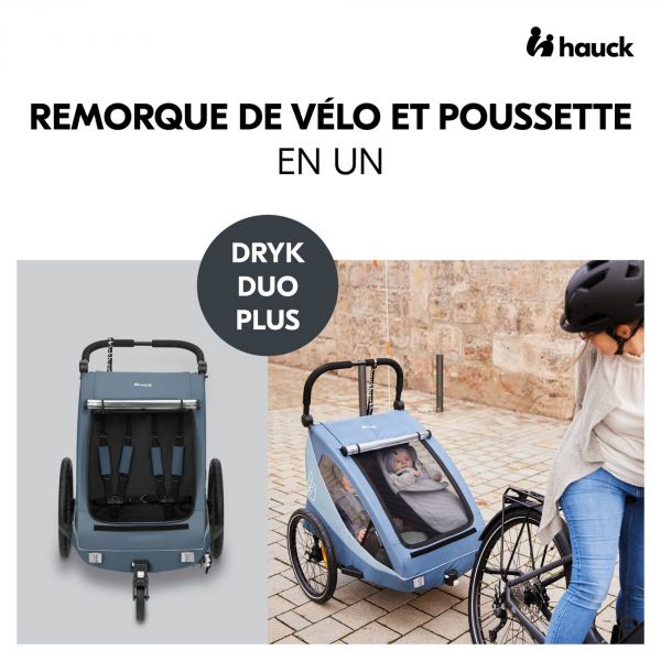 Remorque à vélo Dryk Duo Plus Dark-Blue