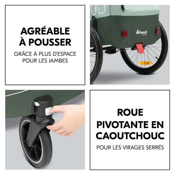 Remorque à vélo Dryk Duo Plus Dark-Green