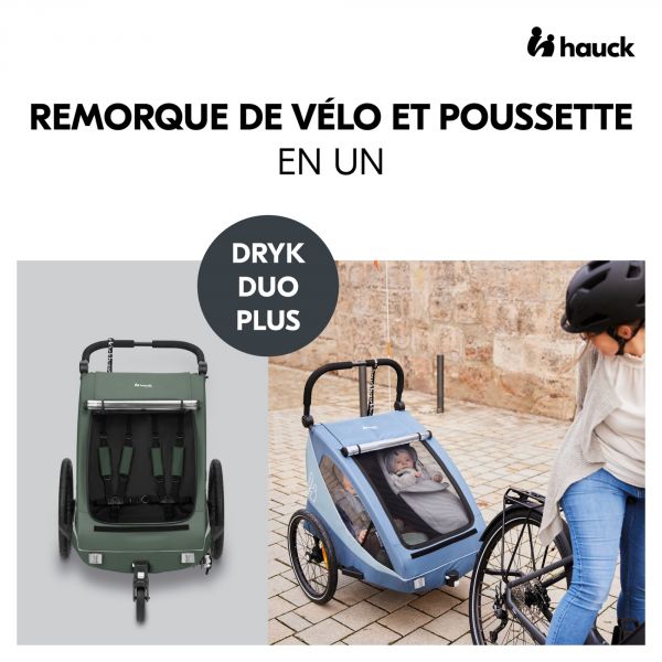 Remorque à vélo Dryk Duo Plus Dark-Green