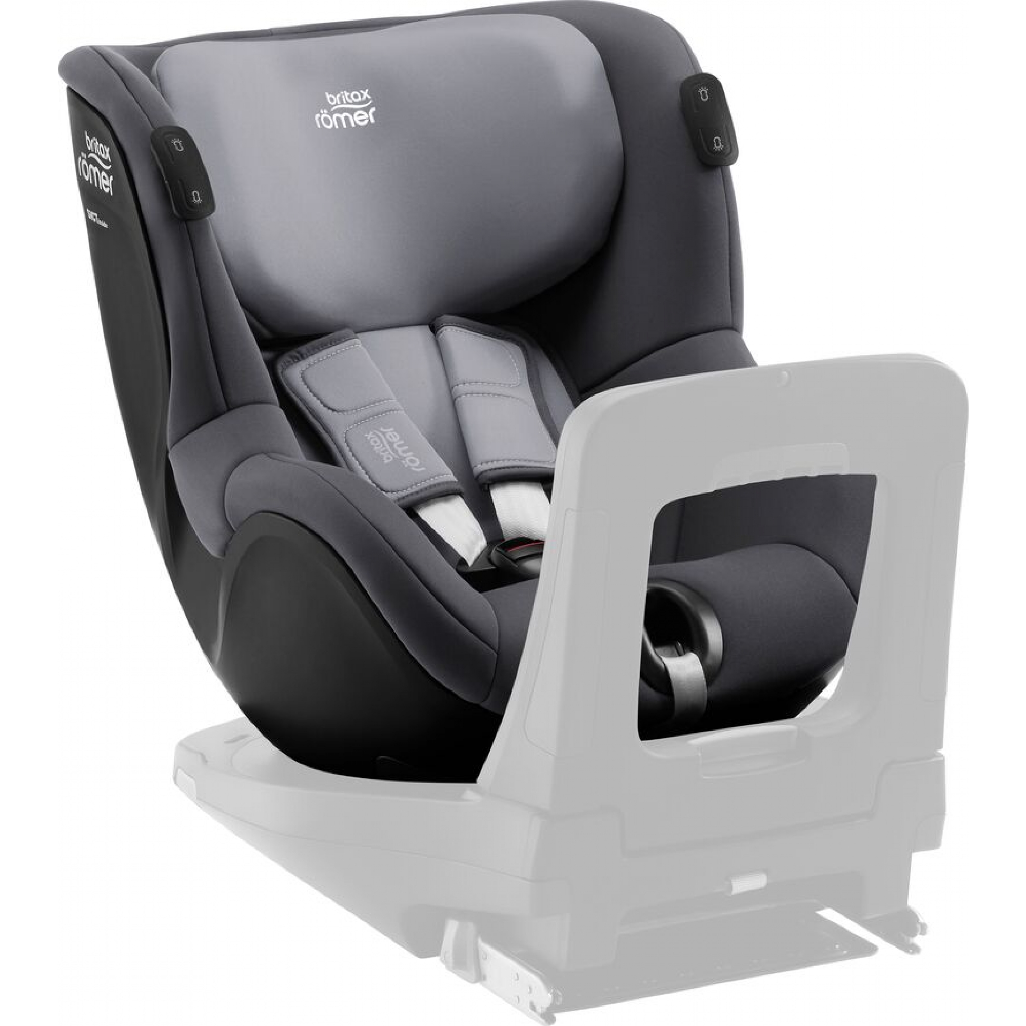 Britax Romer Siege Auto Pivotant Dualfix Isense Midnight Grey Made In Bebe