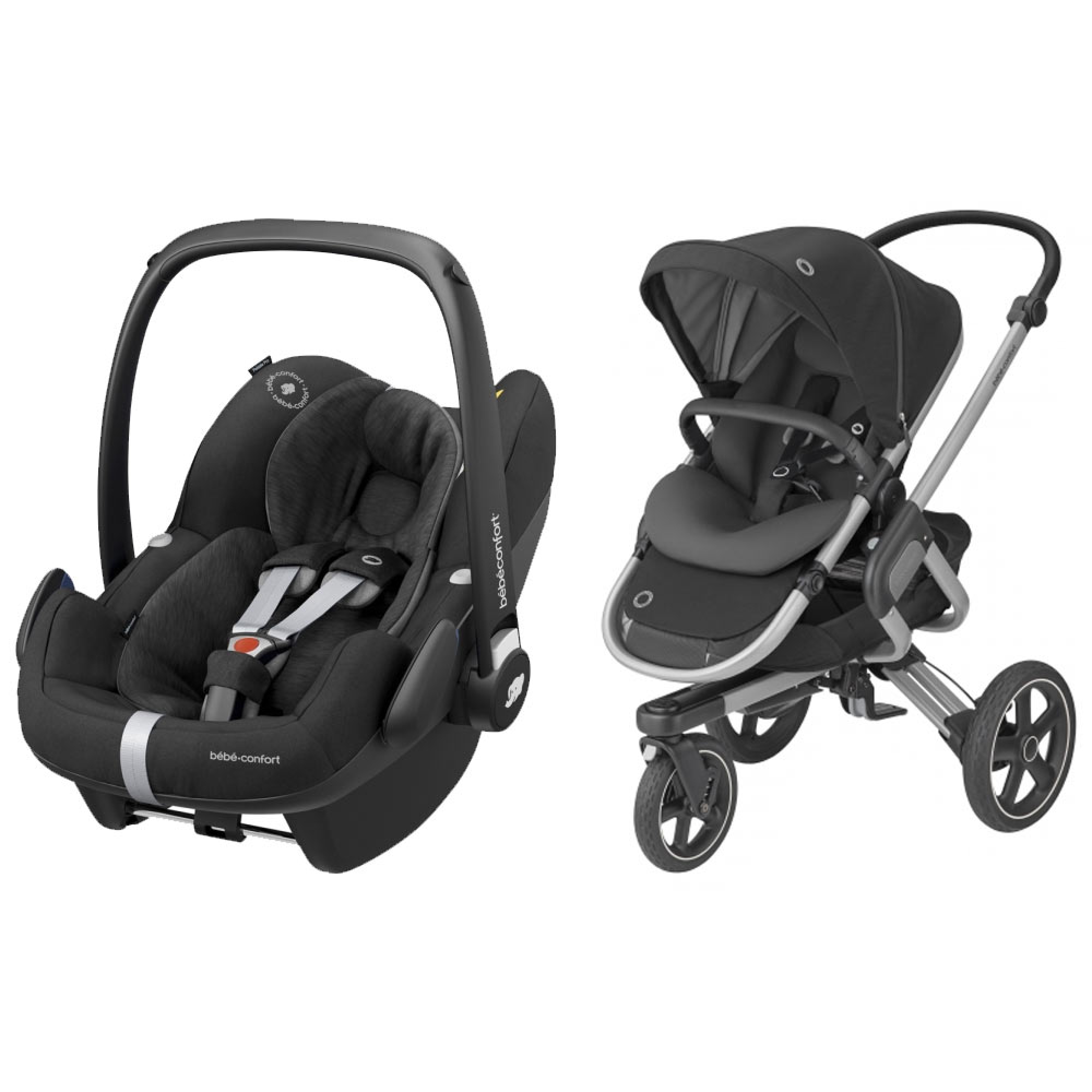 Bebe Confort Poussette Duo Nova 3 Roues Pebble Pro Essential Black Made In Bebe