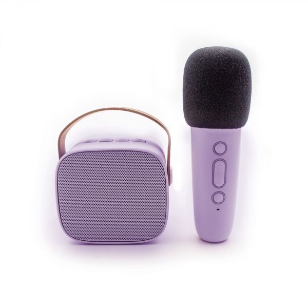 Boîte Karaoke solo enceinte et micro lila