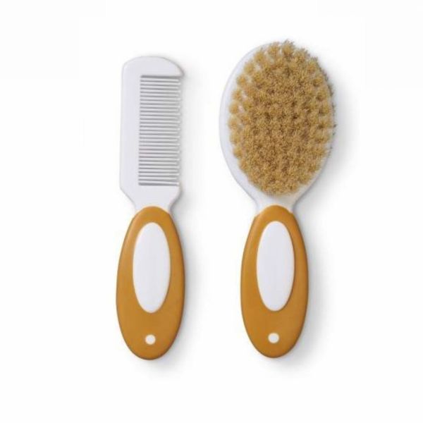 Brosse et peigne bébé Moutarde