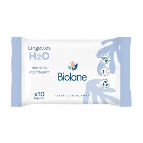 Lingettes bébé H2O x10