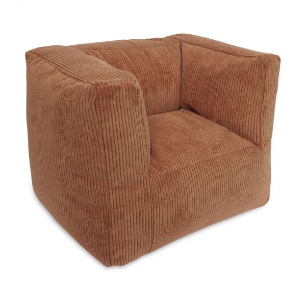 Fauteuil enfant velours côtelé Corduroy Caramel