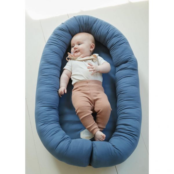 Réducteur de lit Babynest Kapok Muddly Blue