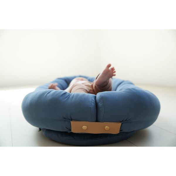 Réducteur de lit Babynest Kapok Muddly Blue