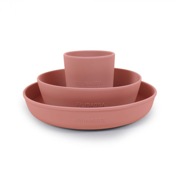 Coffret repas bébé - Rose