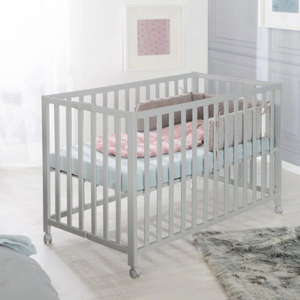 Lit pliant enfant Fold Up 60x120 cm bois taupe