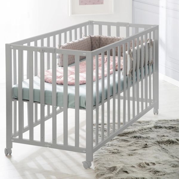 Lit pliant enfant Fold Up 60x120 cm bois taupe