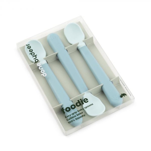 Lot de 3 cuillères Foodie Easy-grip bleu