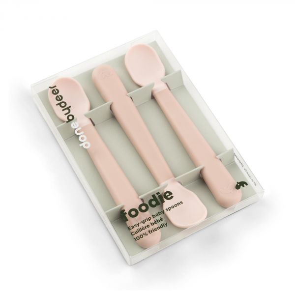 Lot de 3 cuillères Foodie Easy-grip rose