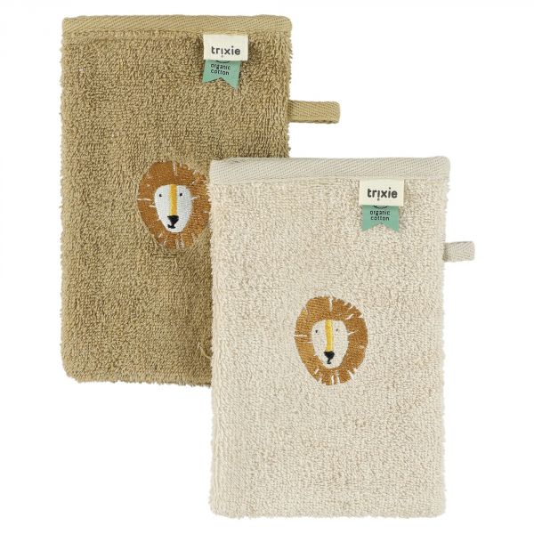 Lot de 2 gants de toilette Mr. Lion