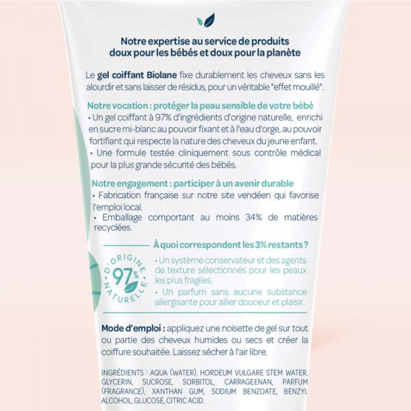 Gel coiffant enfant 100 ml