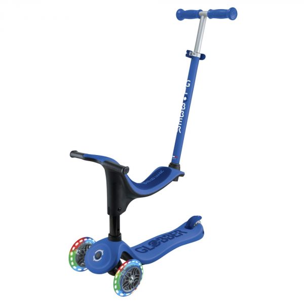 Trottinette pour enfants lumineuse 3 en 1 Bleu foncé