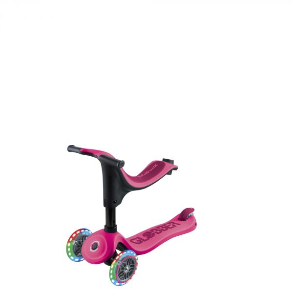 Trottinette pour enfants lumineuse 3 en 1 Rose fushia