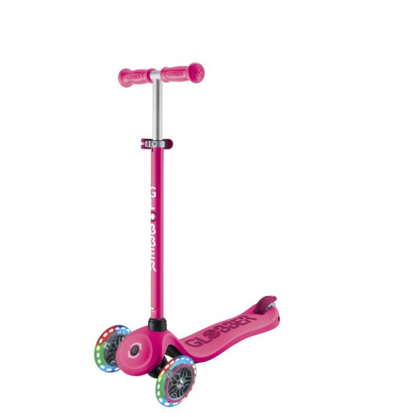 Trottinette pour enfants lumineuse 3 en 1 Rose fushia