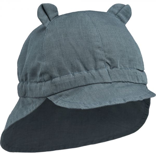 Chapeau enfant en lin Gorm 6/9 mois Whale blue