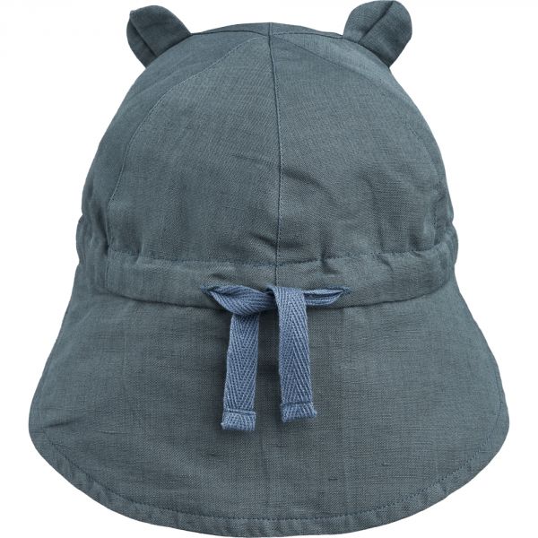 Chapeau enfant en lin Gorm 6/9 mois Whale blue