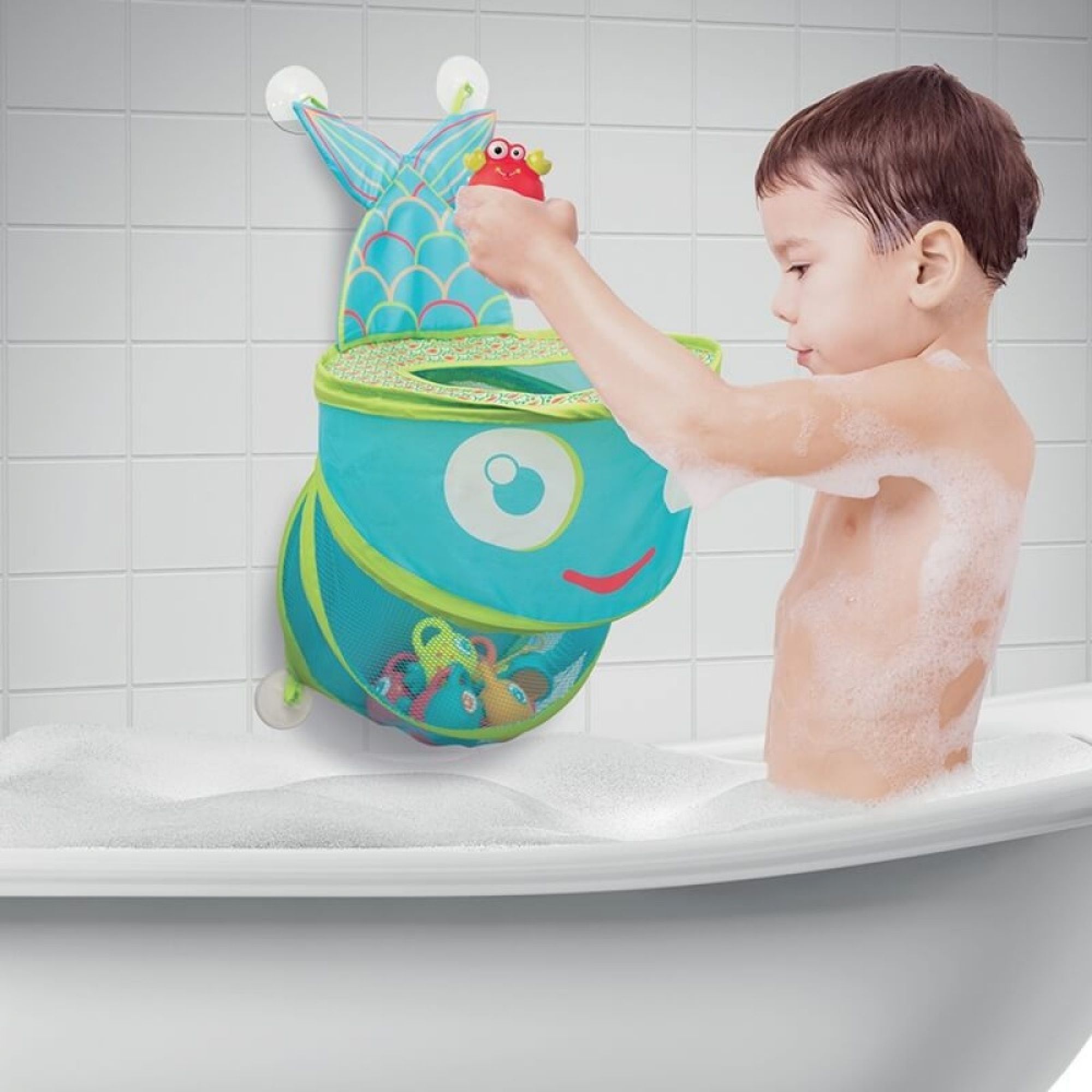 Organisateur de jouets de bain pour enfants Parfait Grand filet de jouet de  bain pour baignoire Filet de jouets et salle de bain