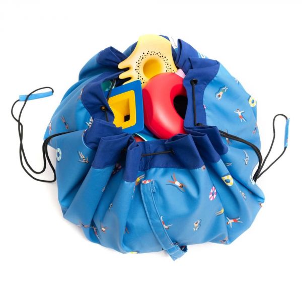 Grand sac à jouets d'extérieur / tapis de jeu 2 en 1 Swim Fun