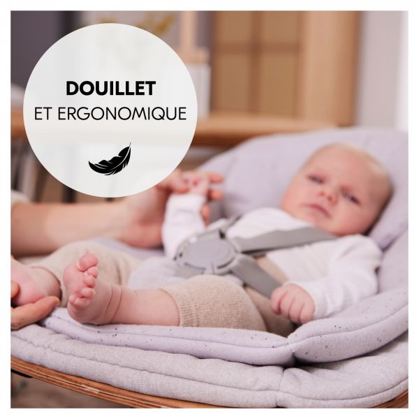 Transat bébé pour chaise haute Arketa Bouncer Eco Light-Grey